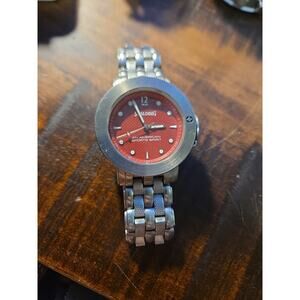 Vintage SPALDING Men's Watch Analog Quartz Heavy Red